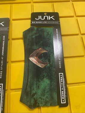Junk Men’s Green Big Bang Lite Headband with Bronze Emblem
